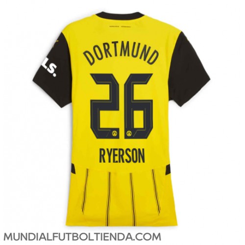 Camiseta Borussia Dortmund Julian Ryerson #26 Primera Equipación Replica 2024-25 para mujer mangas cortas